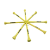 Color amarillo de bambú personalizado de alta calidad de 83 mm con camisetas de golf con logotipo AIEA
