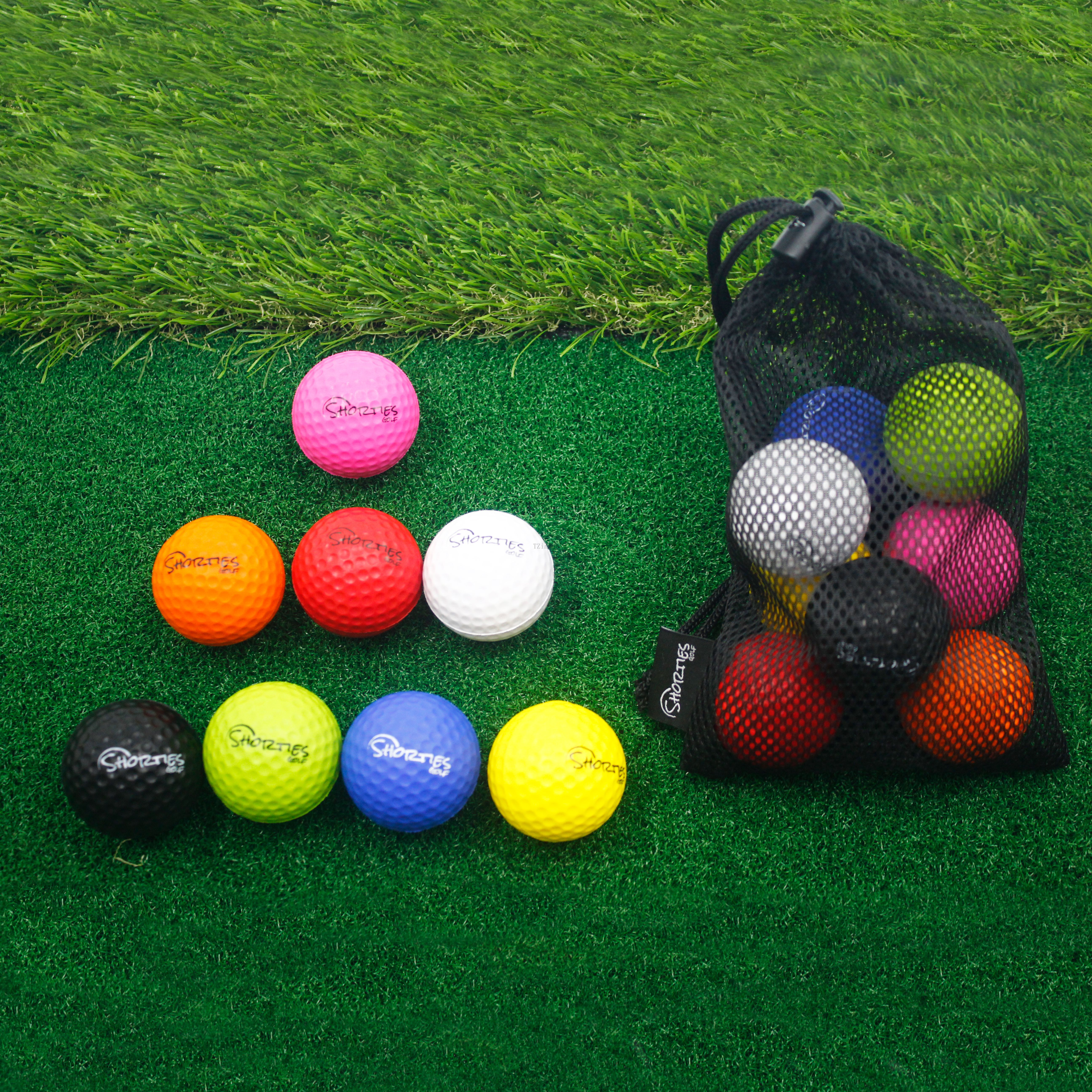 Precio de fábrica, paquete de 8 pelotas de práctica de golf de espuma: sensación realista y pelotas de entrenamiento de vuelo limitado para interiores o exteriores