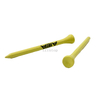 Color amarillo de bambú personalizado de alta calidad de 83 mm con camisetas de golf con logotipo AIEA