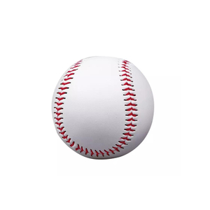 Tamaño oficial profesional tamaño estándar deportes al aire libre béisbol blanco liso Cuero sintético Material para practicar entrenamiento