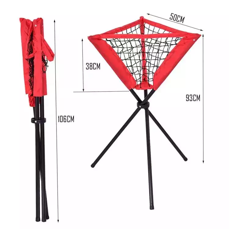 Cesta de béisbol portátil de alta calidad y duradera para práctica de bateo, carrito de béisbol con precio de fábrica 