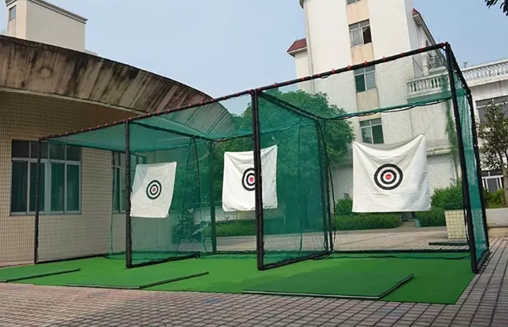 Jaula de práctica de golf de red para golpear golf individual al aire libre interior de 3x3x3m con objetivo