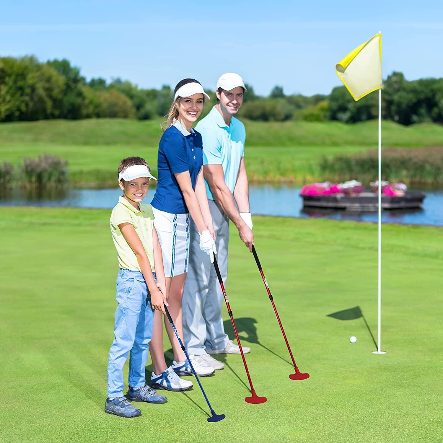 Precio de fábrica, mini putters de golf de colores, Putter bidireccional para niños para golfistas diestros o zurdos, longitud ajustable