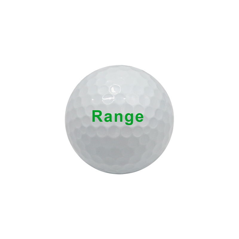 Pelota de campo de golf de 2 capas a precio de fábrica para practicar logotipo personalizado de color blanco