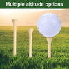 Material biodegradable amigable Reduce la fricción Giro lateral Tees de golf de bambú más estables y duraderos