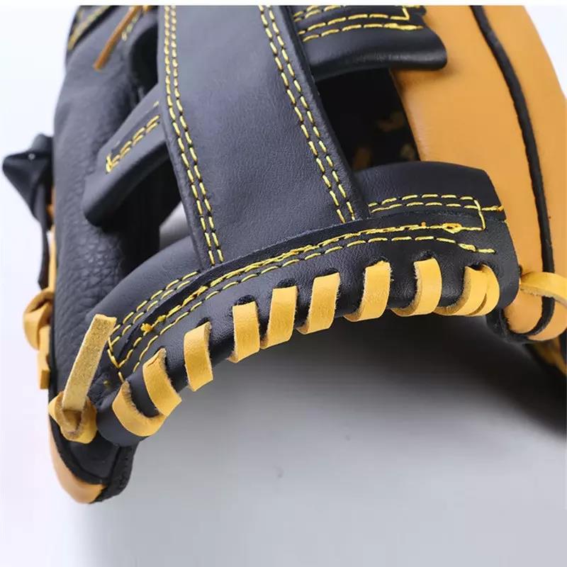 Guantes de cuero de plena flor para mano derecha, guante de béisbol para práctica de entrenamiento deportivo al aire libre para niños