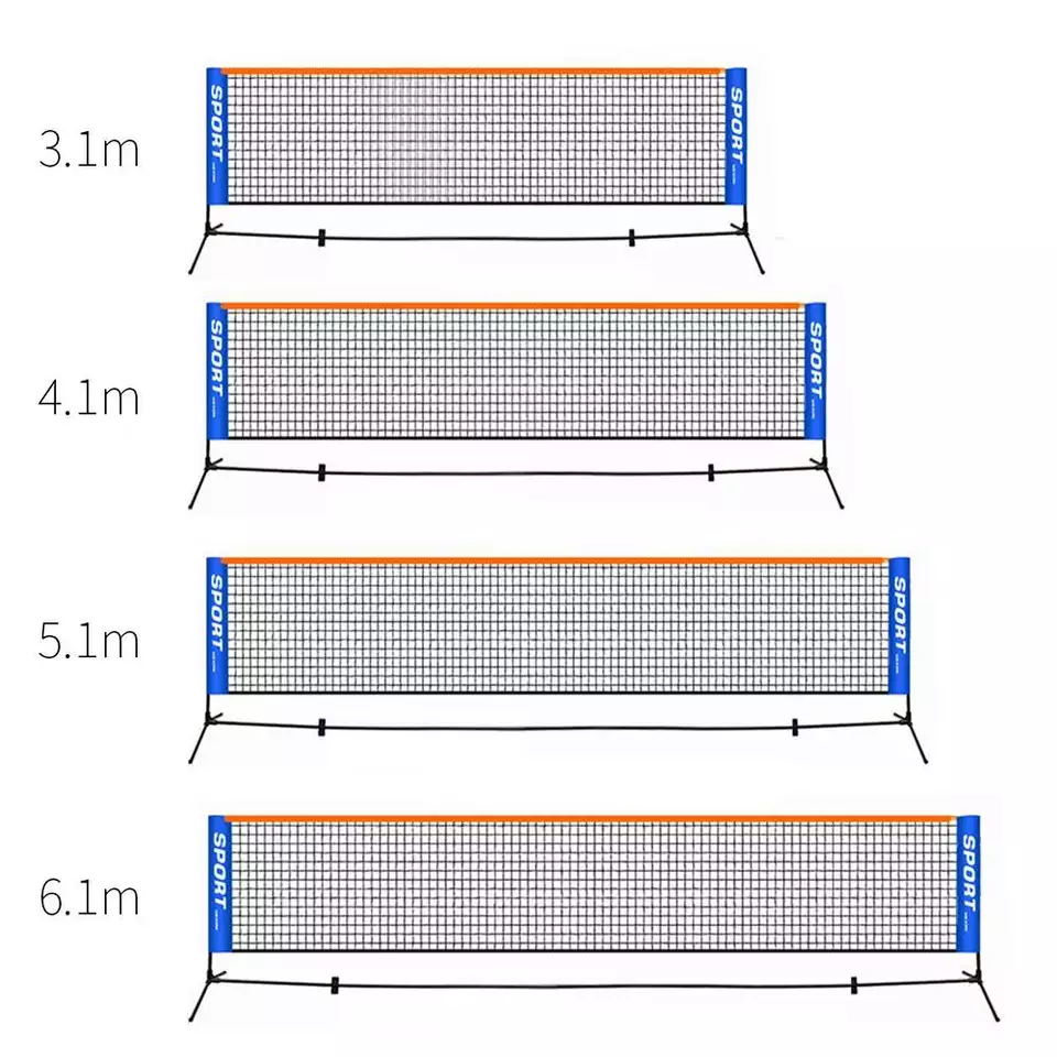Red de tenis al aire libre interior portátil ajustable duradera de la playa de la calzada de la buena calidad del tamaño