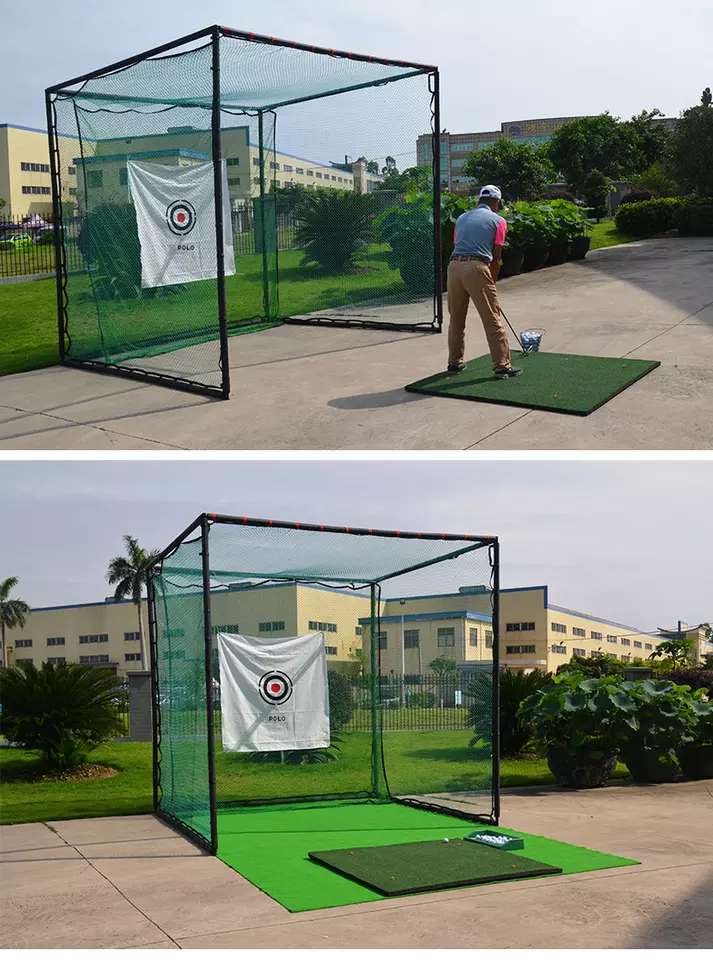 Jaula de práctica de golf de red para golpear golf individual al aire libre interior de 3x3x3m con objetivo